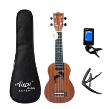 Load image into Gallery viewer, Aiersi brand 21 inch ukelele mahogany Soprano ukulele musical instrument hawaii guitar